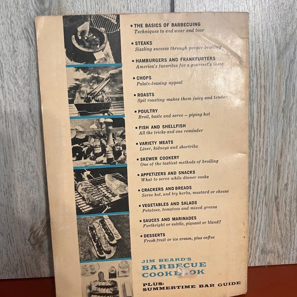 Vintage 1965 Jim Beard's Barbecue Cookbook Maco Outdoor Living Series Grilling